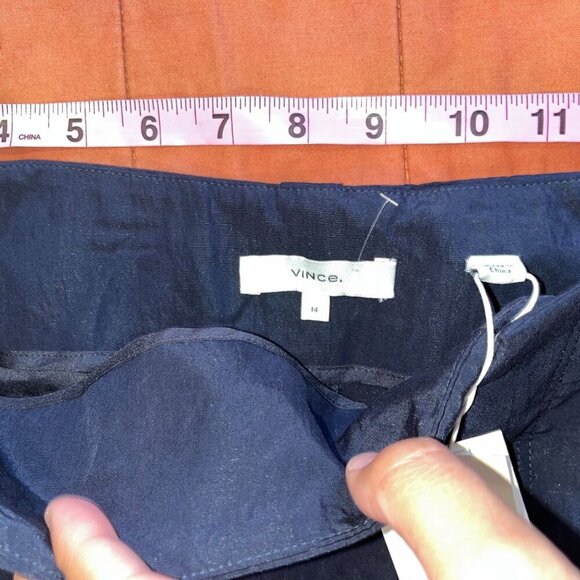 NWT Vince Black Wide Leg Pullover Belt loops Women's Pants Size 14 - Picture 8 of 11